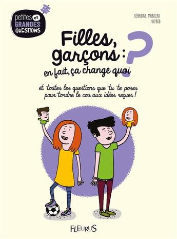 Couverture du livre « Filles, garçons : en fait, ça change quoi ? » de Geraldine Maincent et Halfbob aux éditions Fleurus