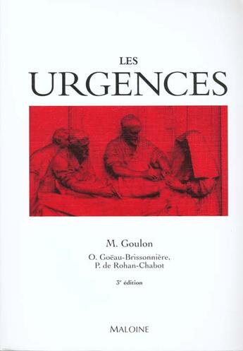 Couverture du livre « Les urgences » de M Goulon aux éditions Maloine