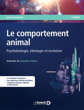 Couverture du livre « Le comportement animal (3e édition) » de David Mcfarland aux éditions De Boeck Superieur