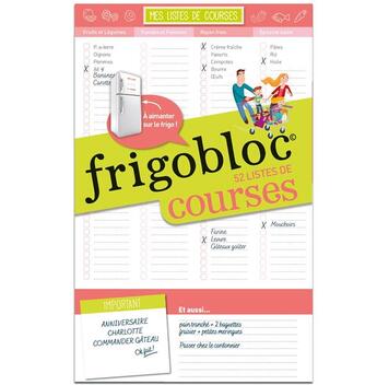 Couverture du livre « Frigobloc liste des courses de la semaine » de  aux éditions Play Bac