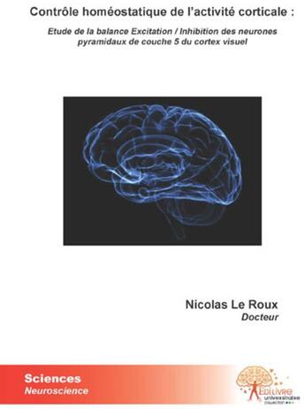 Couverture du livre « Contrôle homéostatique de l'activité corticale » de Nicolas Leroux aux éditions Edilivre