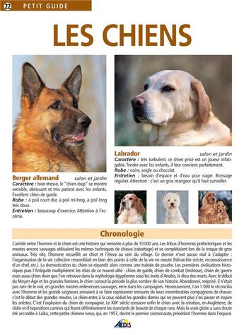 Couverture du livre « Les chiens » de  aux éditions Aedis