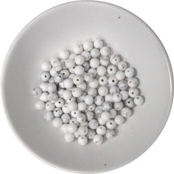 Couverture du livre « Perles howlite blanche 4 mm - sachet de 100 perles » de  aux éditions Dg-exodif