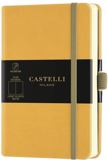 Couverture du livre « Carnet aquarela poche uni jaune moutarde » de Castelli aux éditions Castelli Milano