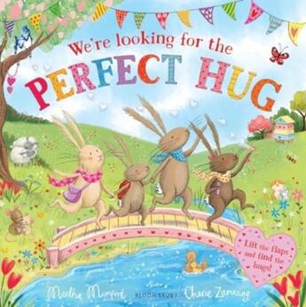 Couverture du livre « WE'RE LOOKING FOR THE PERFECT HUG ; A LIFT-THE-FLAP ADVENTURE » de Martha Mumford aux éditions Bloomsbury