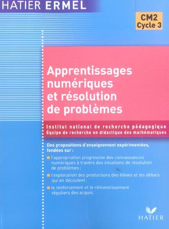 Couverture du livre « Ermel : Apprentissages numériques et résolution de problèmes : Cours moyen (deuxième année) » de Jean-Claude Guillaume et Roland Charnay et Dominique Valentin et Jacques Douaire aux éditions Hatier