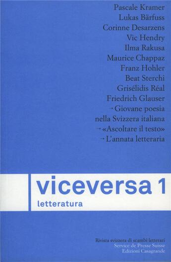 Couverture du livre « Viceversa litterature » de  aux éditions D'en Bas