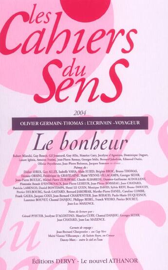 Couverture du livre « Le cahier du sens : le bonheur » de Germain Thomas O. aux éditions Dervy