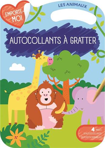 Couverture du livre « Les animaux autocollants a gratter » de  aux éditions Yoyo Books