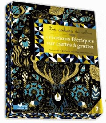 Couverture du livre « Créations féériques sur cartes à gratter » de Lili La Baleine aux éditions Deux Coqs D'or