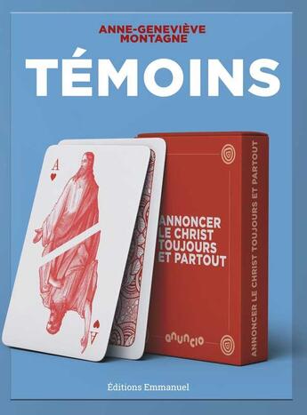 Couverture du livre « Témoins » de Anne-Genevieve Montagne aux éditions Emmanuel