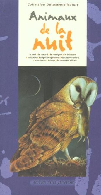 Couverture du livre « Animaux de la nuit » de Collectif/Fichaux aux éditions Actes Sud