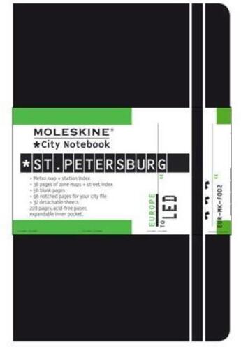 Couverture du livre « City notebook st. petersbourg poche couv. rigide noir » de Moleskine aux éditions Moleskine Papet