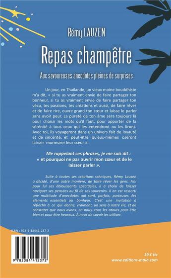 Couverture du livre « Repas champêtre : aux savoureuses anecdotes pleines de surprises » de Remy Lauzen aux éditions Editions Maia
