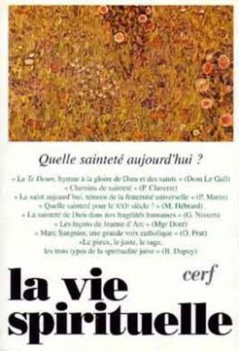 Couverture du livre « La vie spirituelle n 737 » de  aux éditions Cerf