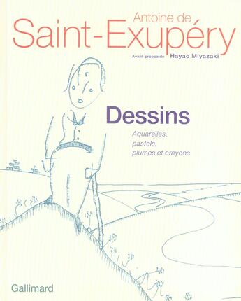 Couverture du livre « Dessins, aquarelles, pastels, plumes et crayons » de Antoine De Saint-Exupery aux éditions Gallimard