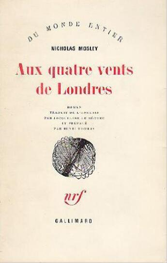 Couverture du livre « Aux quatre vents de londres » de Mosley/Thomas aux éditions Gallimard