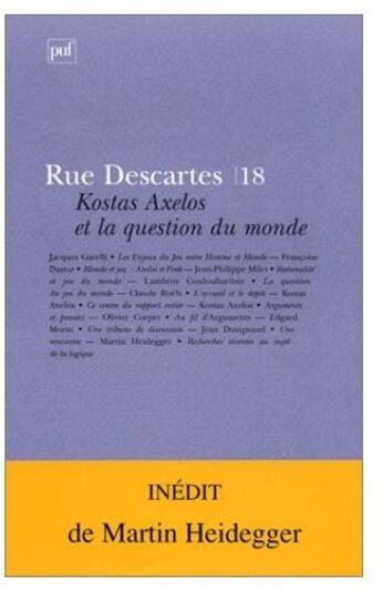 Couverture du livre « Kostas Alexos et la question du monde » de  aux éditions Puf