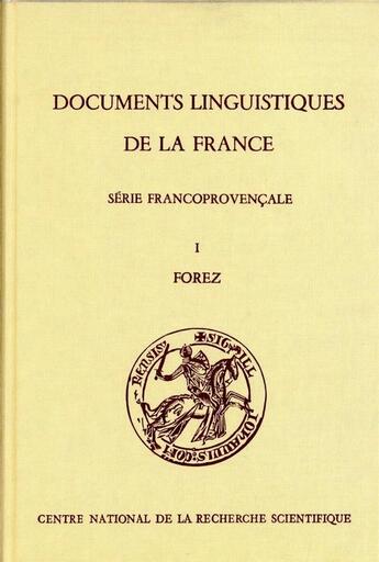 Couverture du livre « Documents linguistiques de la France T1 » de Marguerite Gonon aux éditions Cnrs