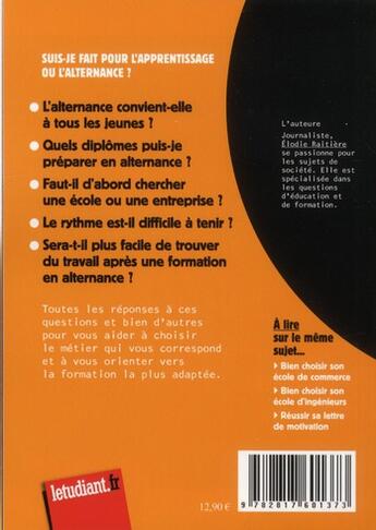 Couverture du livre « Suis-je fait pour l'apprentissage ou l'alternance ? » de Elodie Raitiere aux éditions L'etudiant