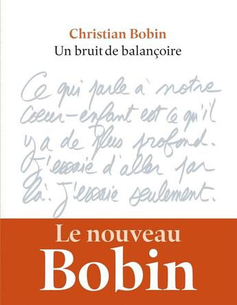 Couverture du livre « Un bruit de balançoire » de Christian Bobin aux éditions L'iconoclaste
