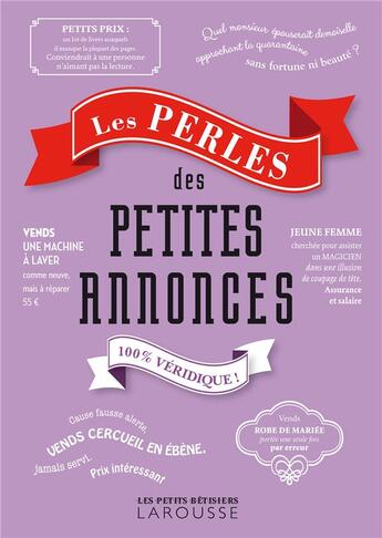 Couverture du livre « Les perles des petites annonces » de  aux éditions Larousse