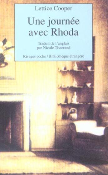 Couverture du livre « Un journee avec rhoda » de Lettice Cooper aux éditions Rivages