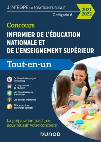 Couverture du livre « Concours infirmier de l'éducation nationale et de l'enseignement supérieur ; tout-en-un (édition 2020/2021) » de Corinne Pelletier et Julien Dangles et Frederic Perrier aux éditions Dunod