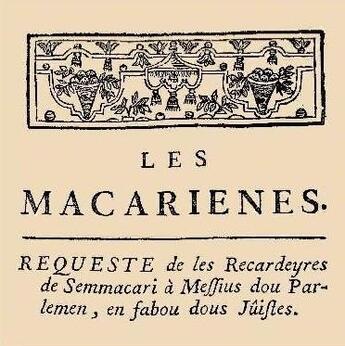 Couverture du livre « Les macariennes » de Bernard Manciet aux éditions Entre Deux Mers