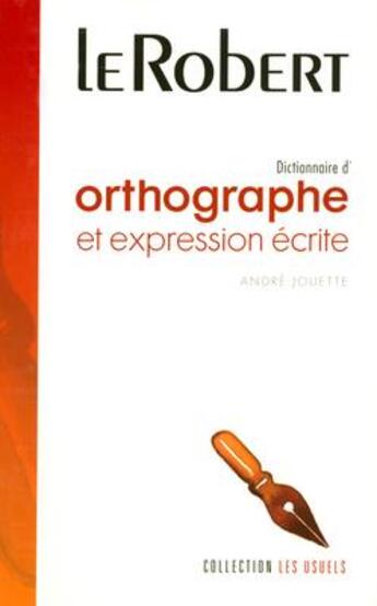 Couverture du livre « Dict ortho et expression ecrit » de  aux éditions Le Robert