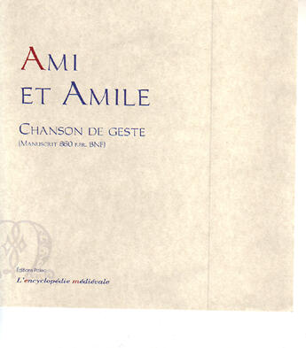 Couverture du livre « Ami et amile, chanson de geste » de  aux éditions Paleo