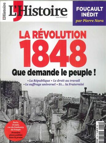 Couverture du livre « L'histoire n 444 la revolution 1848 fevrier 2018 » de  aux éditions L'histoire