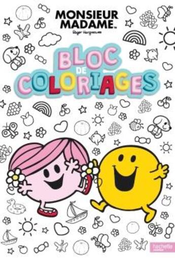 Couverture du livre « Monsieur madame - bloc de coloriages » de  aux éditions Hachette Jeunesse