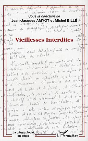 Couverture du livre « Vieillesses interdites » de  aux éditions Editions L'harmattan