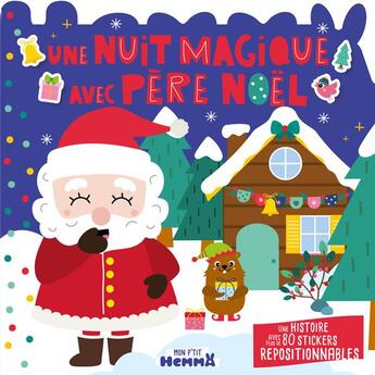 Couverture du livre « Mon p'tit Hemma : Une nuit magique avec Père Noël : Une histoire avec plus de 80 stickers repositionnables » de Carotte Et Compagnie et Collectif aux éditions Hemma