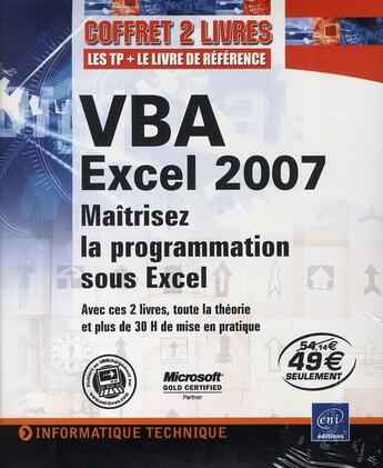 Couverture du livre « VBA Excel ; maîtrisez la programmation sous Excel (édition 2007) » de Laugie & Amelot aux éditions Eni