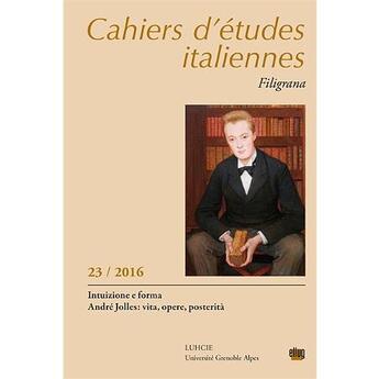 Couverture du livre « CAHIERS D'ETUDES ITALIENNES ; FILIGRANA T.23 » de Fo Contarini Silvia aux éditions Uga Éditions