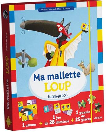 Couverture du livre « Ma malette Loup : super-héros » de Orianne Lallemand et Eleonore Thuillier aux éditions Auzou