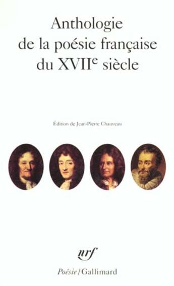Couverture du livre « Anthologie de la poésie francaise du XVII siècle » de  aux éditions Gallimard