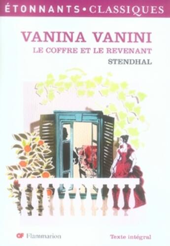 Couverture du livre « Vanina vanini - le coffre et le revenant » de Stendhal aux éditions Flammarion