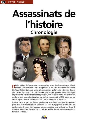 Couverture du livre « Assassinats de l'histoire ; chronologie » de  aux éditions Aedis