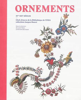 Couverture du livre « Ornements XVe-XIXe siècles ; chefs-d'oeuvre de la bibliothèque de l'INHA, collections Jacques-Doucet » de Inha aux éditions Mare & Martin