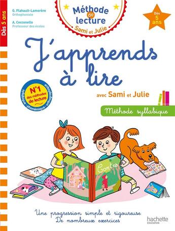 Couverture du livre « J'apprends a lire avec sami et julie » de Cecconello Adeline aux éditions Hachette Education