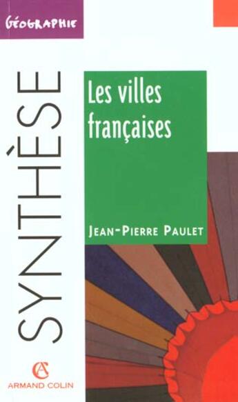Couverture du livre « Villes Francaises Synthese 98 » de Jean-Pierre Paulet aux éditions Armand Colin