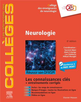 Couverture du livre « Neurologie ; réussir son DFASM ; connaissances clés (6e édition) » de  aux éditions Elsevier-masson