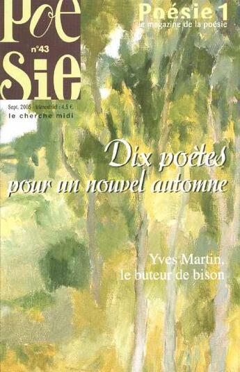 Couverture du livre « Revue poesie vagabondages - dix poetes pour un nouvel automne - numero 43 » de  aux éditions Cherche Midi