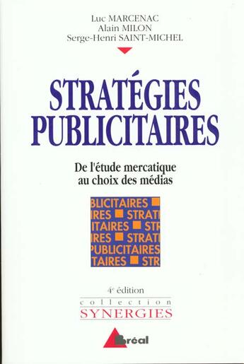 Couverture du livre « Strategies publicitaires » de Marcenac aux éditions Breal