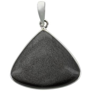 Couverture du livre « Pendentif avec carte obsidienne argentee argent - tranche 3,5 a 4 cm » de  aux éditions Dg-exodif