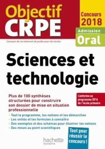 Couverture du livre « OBJECTIF CRPE » de Jack Guichard aux éditions Hachette Education