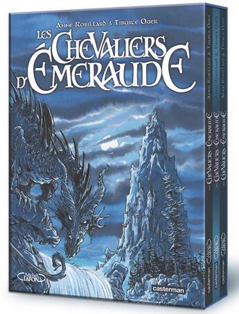 Couverture du livre « Les chevaliers d'Emeraude ; coffret t.1 à t.3 ; vide » de Anne Robillard et Tiburce Oger aux éditions Casterman